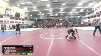 126 lbs Cons. Round 2 - Andrew Barth, Coconino vs Peiton Weeks, Poston Butte