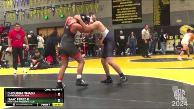 185 lbs Cons. Round 4 - Isaac Perez Ii, Mad-Town Wrestling Club vs Chidubem Mmagu, Sutter Middle School