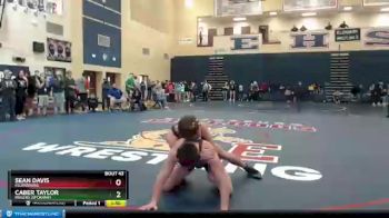 182 lbs Quarterfinal - Sean Davis, Ellensburg vs Caber Taylor, Rogers (Spokane)
