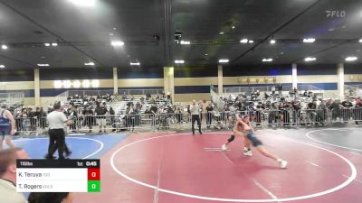 116 lbs Consi Of 32 #2 - Kallie Teruya, Too Much Mana vs Taylor Rogers, Gold Rush Wr Ac