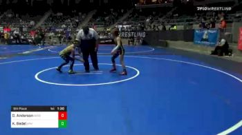 80 lbs 5th Place - Dakota Anderson, Team Aggression vs Kameron Bedel, Spatola Wrestling