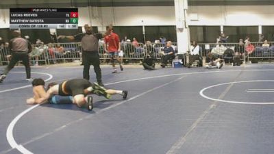 132 lbs Consi Of 128 #2 - Lucas Reeves, PA vs Matthew Batista, MA