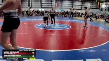 190 lbs Quarterfinals (8 Team) - Christian Heffner, DARKHORSE WRESTLING CLUB vs Aidan Armbrust, FCA LYNCHBURG