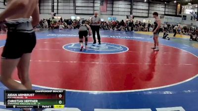 190 lbs Quarterfinals (8 Team) - Christian Heffner, DARKHORSE WRESTLING CLUB vs Aidan Armbrust, FCA LYNCHBURG