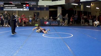 93 lbs Quarters - Aaron Schuett, MWC Wrestling Academy vs Anthony Quiroz, Region Wrestling Academy