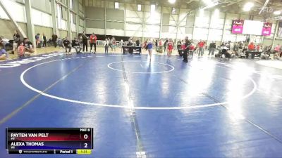 108 lbs Quarterfinal - Payten Van Pelt, MT vs Alexa Thomas, WI