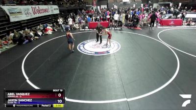 87 lbs Round 5 (10 Team) - Abel Vasquez, SDIKWA-FR vs Jaxon Sanchez, OCWA-FR