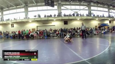 87 lbs Cons. Round 2 - Brayden Saleem, Central Indiana Academy Of Wrestling vs Hunter Duncan, Warrior Wrestling Club