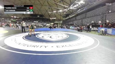 Girls 3A 115 lbs Cons. Round 2 - Lily Robles, Peninsula (Girls) vs Karina Davis, Thomas Jefferson (Girls)