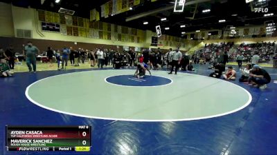 92 lbs Quarterfinal - Ayden Casaca, TUF California Wrestling Acade vs Maverick Sanchez, Rough House Wrestling