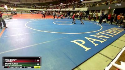 Rookie 6-8 165 Quarterfinal - Jacob Burke, Grafton Youth Wrestling vs Kyle Brady, Chesapeake