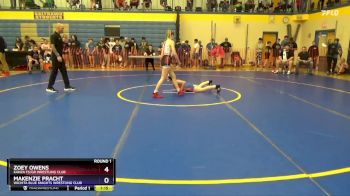 112 lbs Round 1 - Zoey Owens, Kanza FS/GR Wrestling Club vs Makenzie Pracht, Wichita Blue Knights Wrestling Club