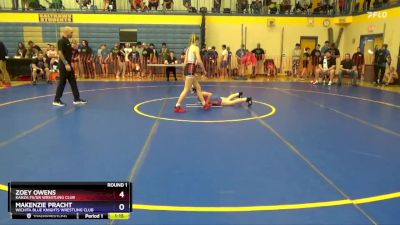 112 lbs Round 1 - Zoey Owens, Kanza FS/GR Wrestling Club vs Makenzie Pracht, Wichita Blue Knights Wrestling Club