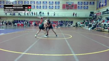 285 lbs Champ. Round 1 - Justin Tripp, Southern Oregon vs Benjamin Vega-Sanchez, Simpson (Calif.)