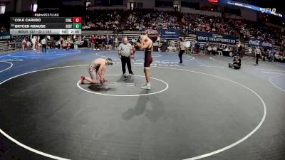 D 1 157 lbs Champ. Round 1 - Cole Caruso, Chalmette vs Brycen Krause, Destrehan