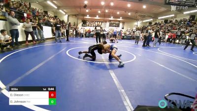 80 lbs Consi Of 8 #2 - Owen Oleson, Checotah Matcats vs Drey Johnson, Pin-King All Stars