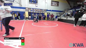 90 lbs Rr Rnd 4 - Chief Bourne, Mojo Grappling Academy vs Brantley Allison, Checotah Matcats