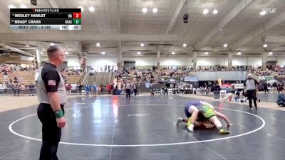 A 285 lbs Cons. Round 1 - Brady Crass, Northview Academy vs Wesley Hamlet, Watertown High School