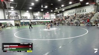135 lbs Semifinal - Anabelle Reed, Chaparral vs Gianna McMahon, Great Oak