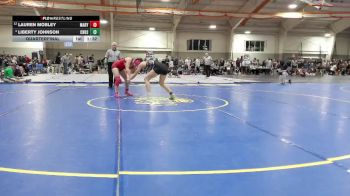 125 lbs Quarterfinal - Lauren Mobley, Marysville High School vs Liberty Johnson, Clermont Northeastern High School