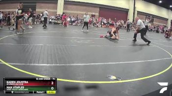 75 lbs Quarterfinal - Kaden Joustra, ISI Wrestling Club vs Max Staples, Steel Valley Renegades