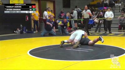 250 lbs Champ. Round 2 - Jayden Dingman, Gridley vs Chadley Zamora, Eich Middle School