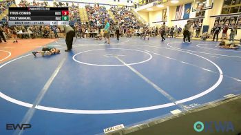 37 lbs 3rd Place - Titus Combs, Buck Pride Wrestling vs Colt Manuel, Blackwell Wrestling Club