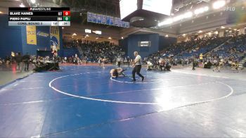 150 lbs Cons. Round 3 - Piero Papili, Delaware Military Academy vs Blake Haines, Gettysburg