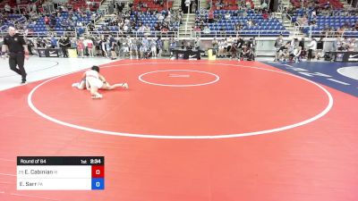 110 lbs Round Of 64 - Emma-Grace Cabinian, HI vs Emily Sarr, PA