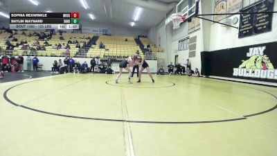 125 lbs Rr Rnd 2 - Sophia Rexwinkle, Miami HS Girls vs Baylin Maynard, Sand Springs Girls