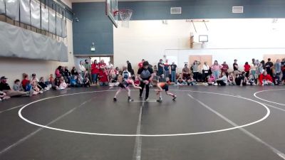 50 lbs Champ. Round 1 - Millie Kroul, Challis Blackheart Wrestling Club vs Nashlin Barger, Idaho