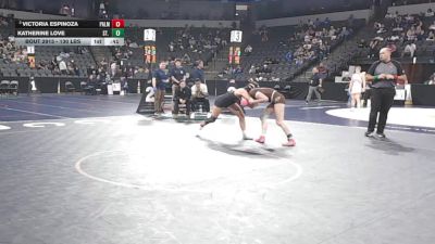 130 lbs 7th Place - Victoria Espinoza, Palm Desert (SS) vs Katherine Love, St. Francis (CC)