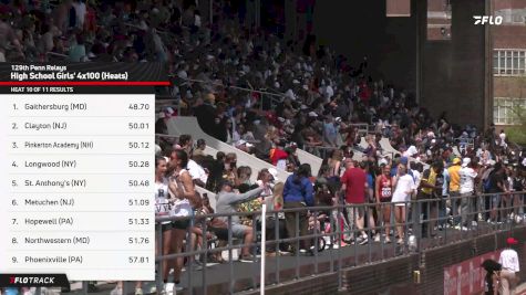 High School Girls' 4x100m Relay, Prelims 11