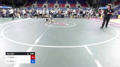 100 lbs Rnd Of 16 - Trexden Olsen, UT vs Cristian Rojas, VA