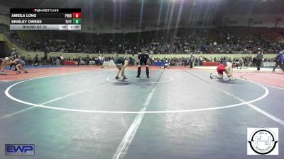 Round Of 16 - Ameila Long, Ponca City LadyCat Wrestling vs Brinley Owens, Tuttle High School Girls