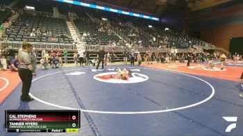 86 lbs Cons. Semi - Tanner Myers, Thermopolis Wrestling Club vs Cal Stephens, Glenrock Wrestling Club