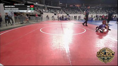 46 lbs Consi Of 8 #2 - Dreyez Bell, Team Of Hard Knox vs Tucker Hawkins, Checotah Matcats