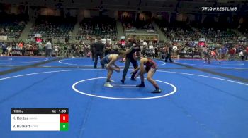 130 lbs Semifinal - Kayden Cartee, Sunkist Kids/Monster Garage vs Bryce Burkett, No Nonsense