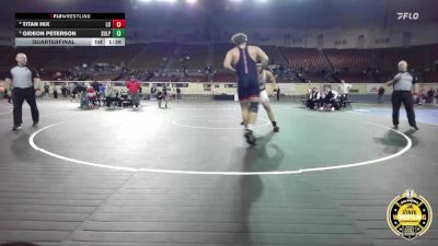 B4A-285 lbs Quarterfinal - Gideon Peterson, Sulphur vs Titan Hix, Locust Grove