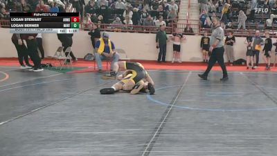 160_B lbs Round Of 16 - Logan Stewart, Armstrong vs Logan Berner, North Allegheny