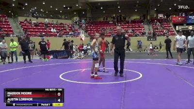 106 lbs Cons. Round 2 - Maddox Moore, OK vs Austin Lorimor, KS