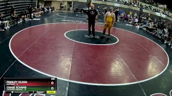 285 lbs Round 2 (4 Team) - Finnley Olson, Hastings vs Chase Schams, LaCrosse Aquinas