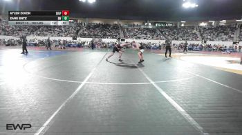 150 lbs Consi Of 8 #2 - Ayler Dixon, Sulphur vs ZANE ENTZ, BISON WRESTLING GEARY, OK