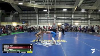 125 lbs 1st Place Match - Joziah Fry, Johnson & Wales University (Rhode Island) vs Jake Craig, University Of Southern Maine