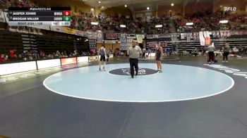 138 lbs Cons. Round 1 - Brogan Miller, Cherryvale Hs vs Jasper Johns, Minneapolis Hs