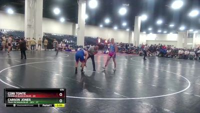 175 lbs Round 1 (6 Team) - Cori Tonte, Franklin Black & Blue vs Carson Jones, Team Michigan Blue - DEV