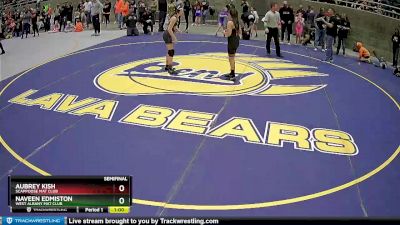 95 lbs Semifinal - Aubrey Kish, Scappoose Mat Club vs Naveen Edmiston, West Albany Mat Club