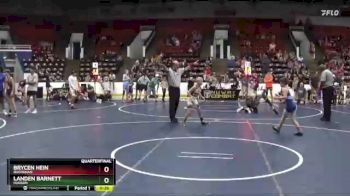 70 lbs Quarterfinal - Brycen Hein, Buchanan vs Landen Barnett, Hudson