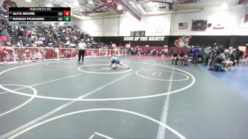 110 lbs Cons. Round 5 - Aliya Moore, Santiago/GG vs Naveah Poasades, Aquinas