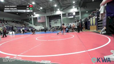 73-76 lbs 3rd Place - Sloan Burnett, Tulsa Blue T Panthers vs Bodey Phillips, Bristow Elementary Wrestling Club
